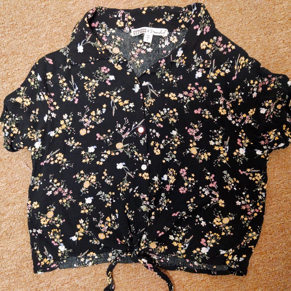 Flowered Button Down